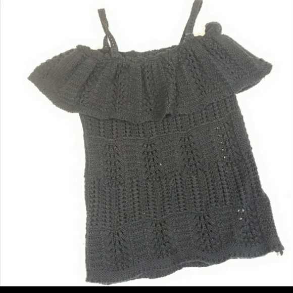 Topshop Black Knit Tank Top - Picture 1 of 6